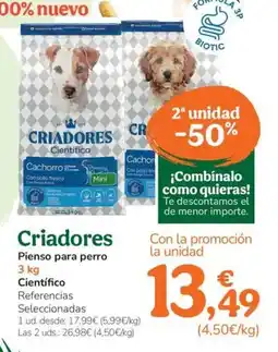 TiendAnimal CRIADORES Pienso para perro oferta