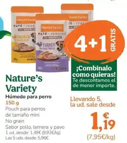 TiendAnimal NATURE'S VARIETY Húmedo para perro oferta