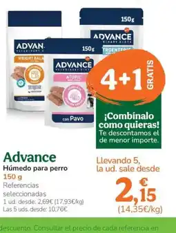 TiendAnimal ADVANCE Húmedo para perro oferta