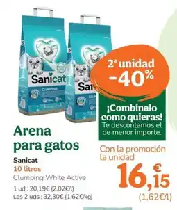 TiendAnimal SANICAT Arena para gatos oferta