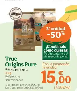 TiendAnimal TRUE ORIGINS PUR Pienso para gato oferta