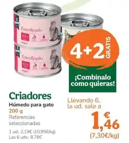 TiendAnimal CRIADORES Húmedo para gato oferta