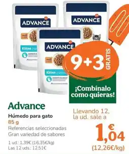 TiendAnimal ADVANCE Húmedo para gato oferta