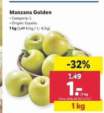Lidl Manzana golden oferta