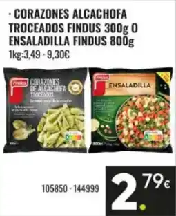 Family Cash FINDUS Corazones alcachofa troceados o ensaladilla oferta