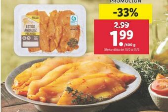 Lidl Pechuga de pollo estilo andaluz oferta