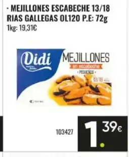 Family Cash Mejillones escabeche 13/18 rias gallegas oferta