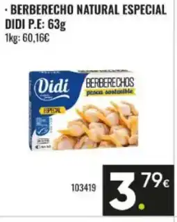 Family Cash DIDI Berberecho natural especial oferta