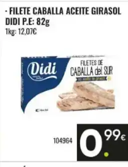 Family Cash DIDI Filete caballa aceite girasol oferta