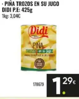 Family Cash DIDI Piña trozos en su jugo oferta
