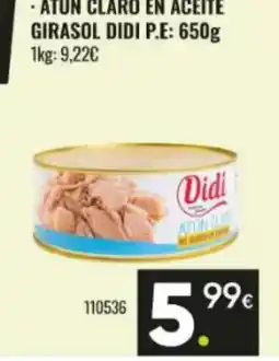 Family Cash DIDI Atún claro en aceite girasol oferta