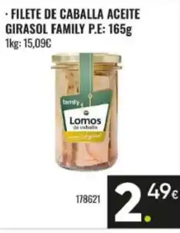 Family Cash FAMILY Filete de caballa aceite girasol oferta