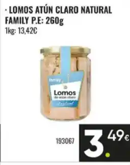 Family Cash FAMILY Lomos atún claro natural oferta