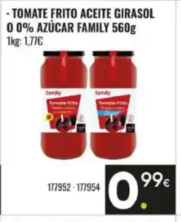 Family Cash FAMILY Tomate frito aceite girasol 00% azúcar oferta