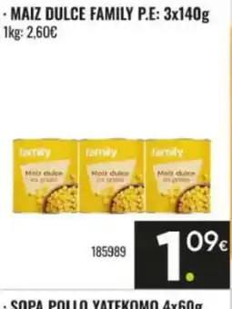 Family Cash FAMILY maiz dulce oferta