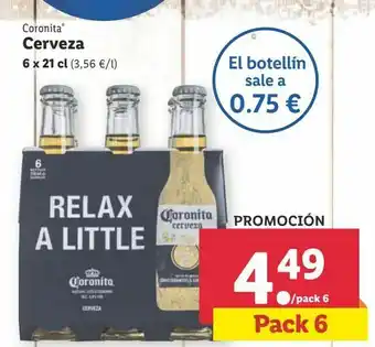 Lidl Cerveza coronita oferta