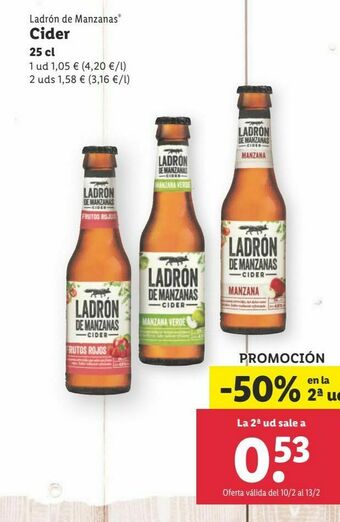 Lidl Sidra ladrón de manzanas oferta
