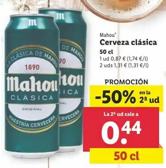 Lidl Cerveza clásica mahou oferta