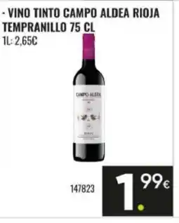Family Cash Vino tinto campo aldea rioja tempranillo oferta