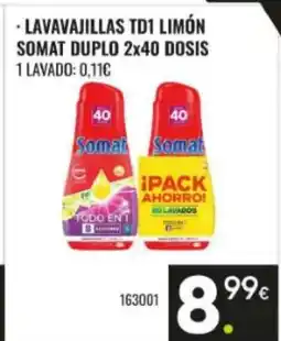 Family Cash Lavavajillas td1 limón somat duplo 2x40 dosis oferta