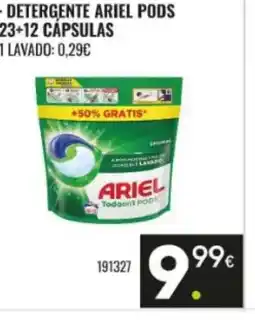 Family Cash ARIEL detergente pods 23+12 cápsulas oferta