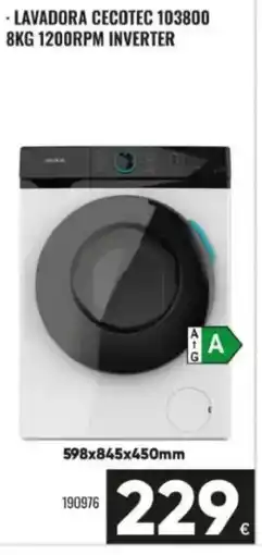 Family Cash Lavadora cecotec 103800 8kg 1200rpm inverter oferta