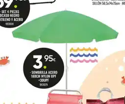 Family Cash Sombrilla acero 180cm nylon upf oferta