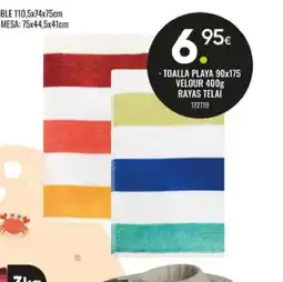 Family Cash Toalla playa 90x175 velour rayas telai oferta