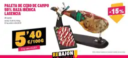 AhorraMas La Sencia paleta de cebó de campo 50% raza ibérica oferta