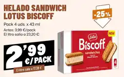 AhorraMas Lotus Biscoff sandwich oferta
