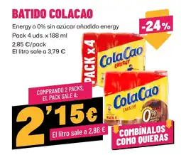 AhorraMas ColaCao Batido Energy oferta
