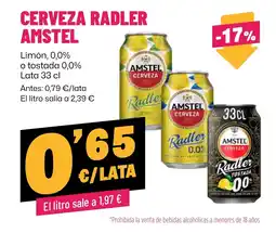 AhorraMas Amstel Radler oferta