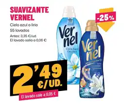 AhorraMas Vernel suavizante cielo azul o lirio oferta