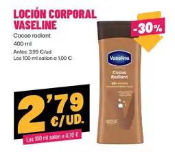 AhorraMas Vaseline loción corporal cacao radiant oferta