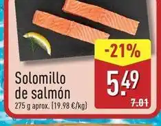 ALDI Solomillo de salmon oferta