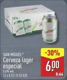 ALDI San miguel - cerveza lager especial oferta