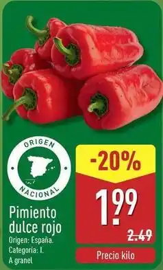 ALDI Origen - pimiento dulce rojo oferta