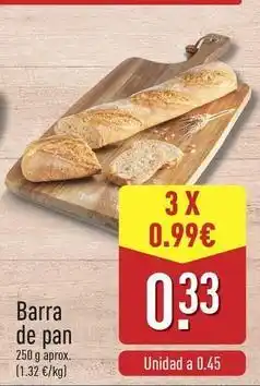 ALDI Barra de pan oferta