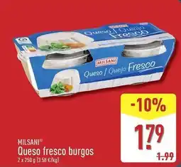 ALDI Milsani - queso fresco burgos oferta