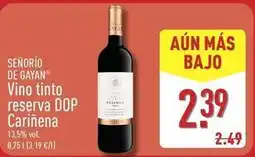 ALDI Senorio de gayan - vino tinto reserva dop cariñena oferta