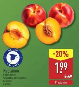 ALDI Nectarina oferta