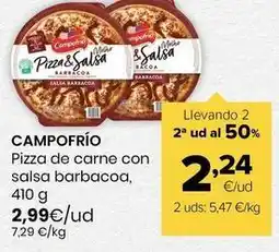 Autoservicios Familia Campofrío - pizza de carne con salsa barbacoa oferta