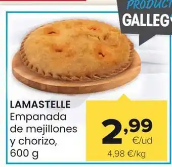 Lamastelle - empanada de mejillones y chorizo