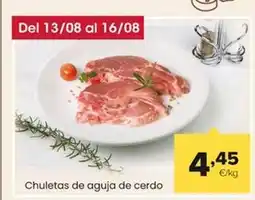 Autoservicios Familia Chuletas de aguja de cerdo oferta