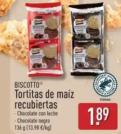 ALDI Biscotto - tortitas de maiz recubiertas oferta