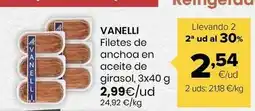 Autoservicios Familia Vanelli - filetes de anchoa en aceite de girasol oferta
