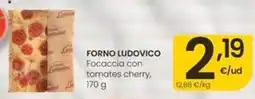 Eroski Forno ludovico - focaccia con tomates cherry oferta