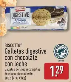 ALDI Biscotto - galletas digestive con chocolate con leche oferta