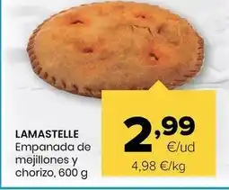 Autoservicios Familia Lamastelle - empanada de mejillones y chorizo oferta