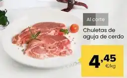 Autoservicios Familia Chuletas de aguja de cerdo oferta